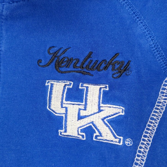 E5 Women's Shirt Blue Medium Kentucky Wildcats 1/4 Zip Pullover Long Sleeve - Picture 4 of 12